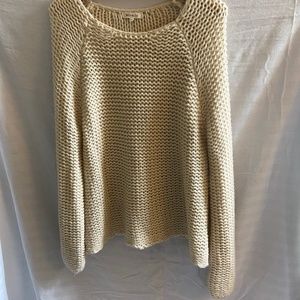 Off-white oversized sweater.